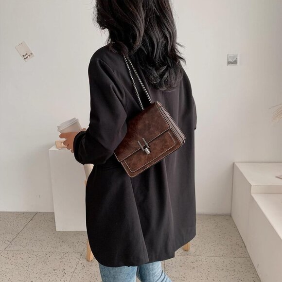 🆕Women Green Leather Crossbody Bag Small Shoulder Purse Satchel Evening Chain - Picture 3 of 9